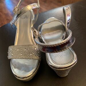 Silver Kids Dress Shoes